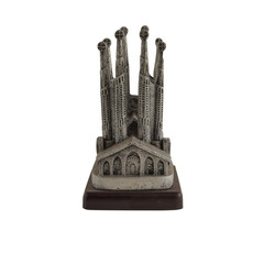 Barcelona souvenir isolated on white background