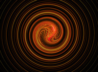 Abstract round golden bright circles fractal