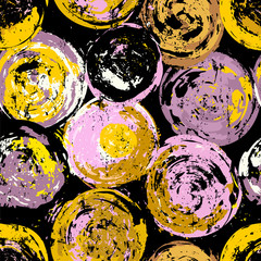 seamless background pattern, with circles, strokes and splashes