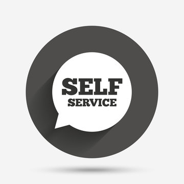 Self service sign icon. Maintenance symbol.