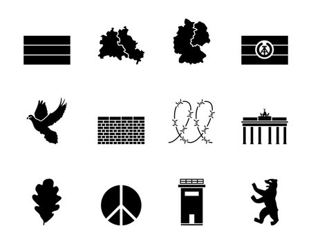 Tag der Deutschen Einheit Iconset - Schwarz