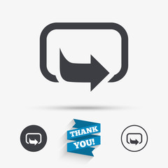 Fototapeta premium Action sign icon. Share symbol.