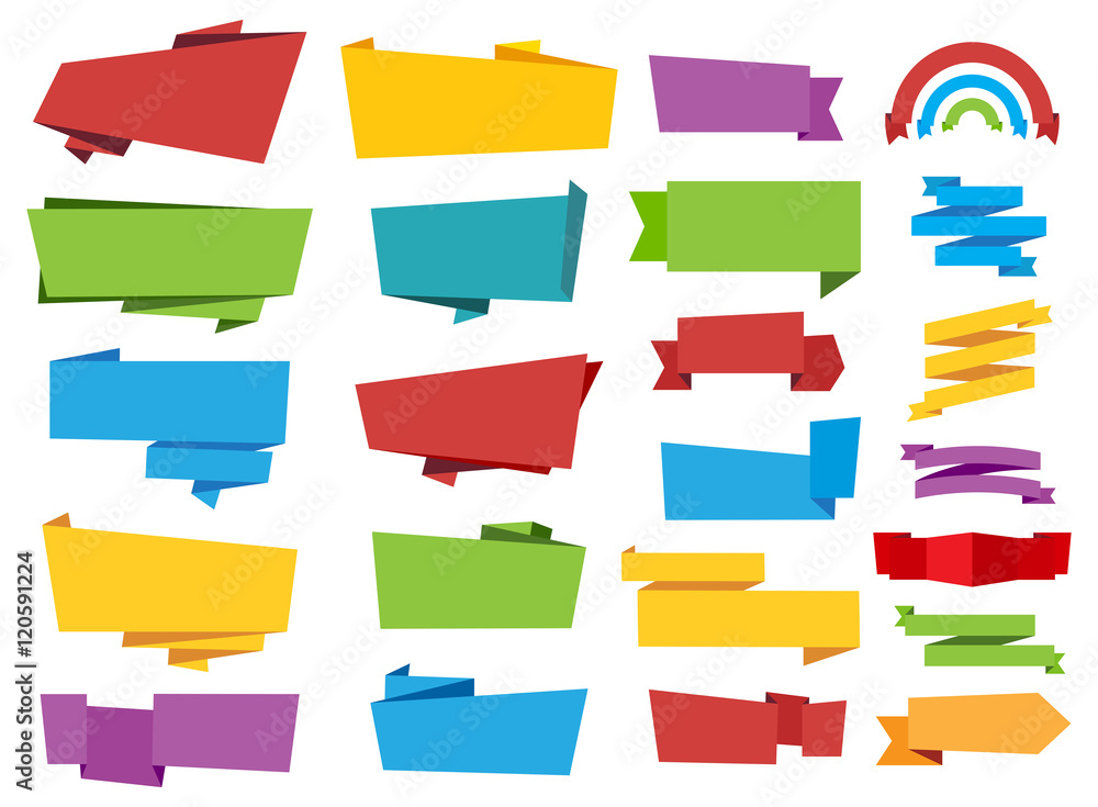 Canvas Prints label banner ribbon vector