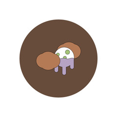 Vector illustration in flat design Halloween icon bloody moon