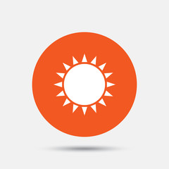 Sun icon. Sunlight summer symbol.