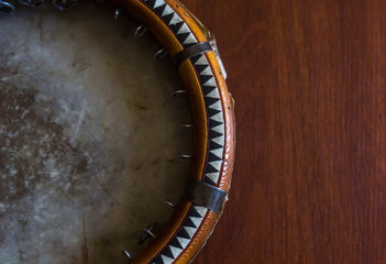 The traditional uzbek musical instrument doira,