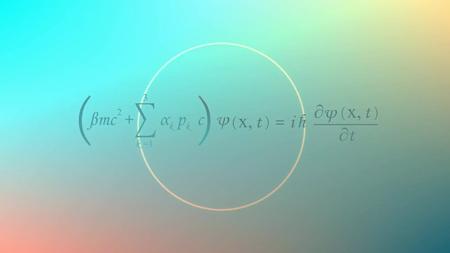 Computer generated, Mathematical equation background, Dirac equation.	