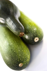 Zucchini on a table