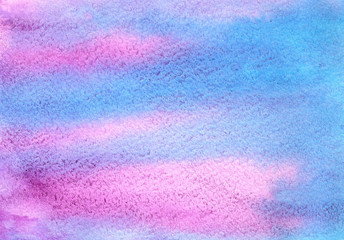 Pink-blue grunge in watercolor