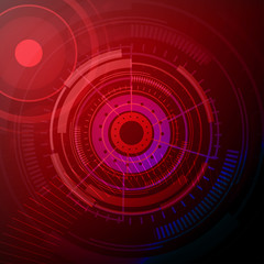 Abstract red eye technology vector illustration