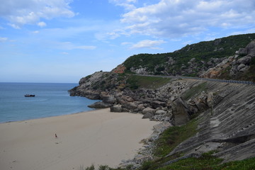 wild tropical beach in vietnam