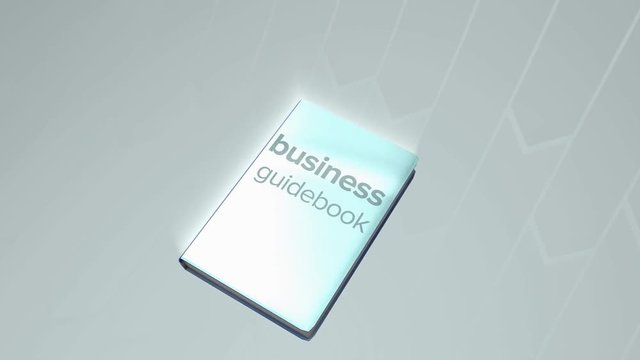 Computer generated, Business guidebook zoom in animation	
