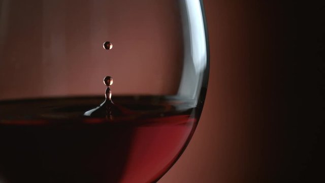 Wine drip closeup , slow motion, shot on Phantom Flex 4K