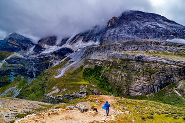 Mountain peak with snow, Yading national level reserve, Daocheng, Sichuan Province, China