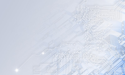 high technology concept, Electronic circuit board close up.