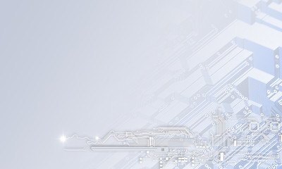 high technology concept, Electronic circuit board close up.
