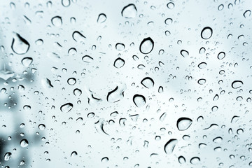 Water drop on the glass