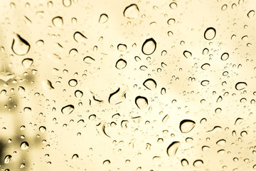 Water drop on the glass