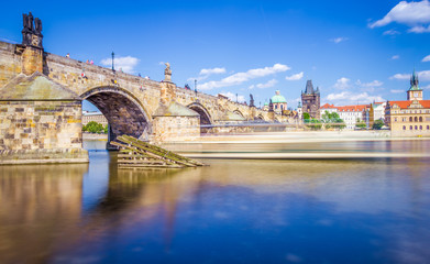 Obraz premium The Charles Bridge from its margin