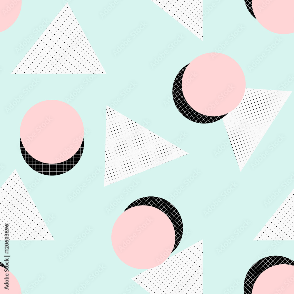 Poster retro geometric pattern