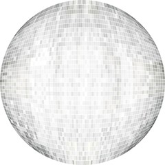 White Ball in mosaic - Illustration, 
White Sphere vector,  
Abstract Grunge white Mosaic in circle