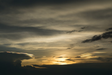 Sunset sky with high contrast.