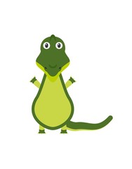 Funny crocodile character