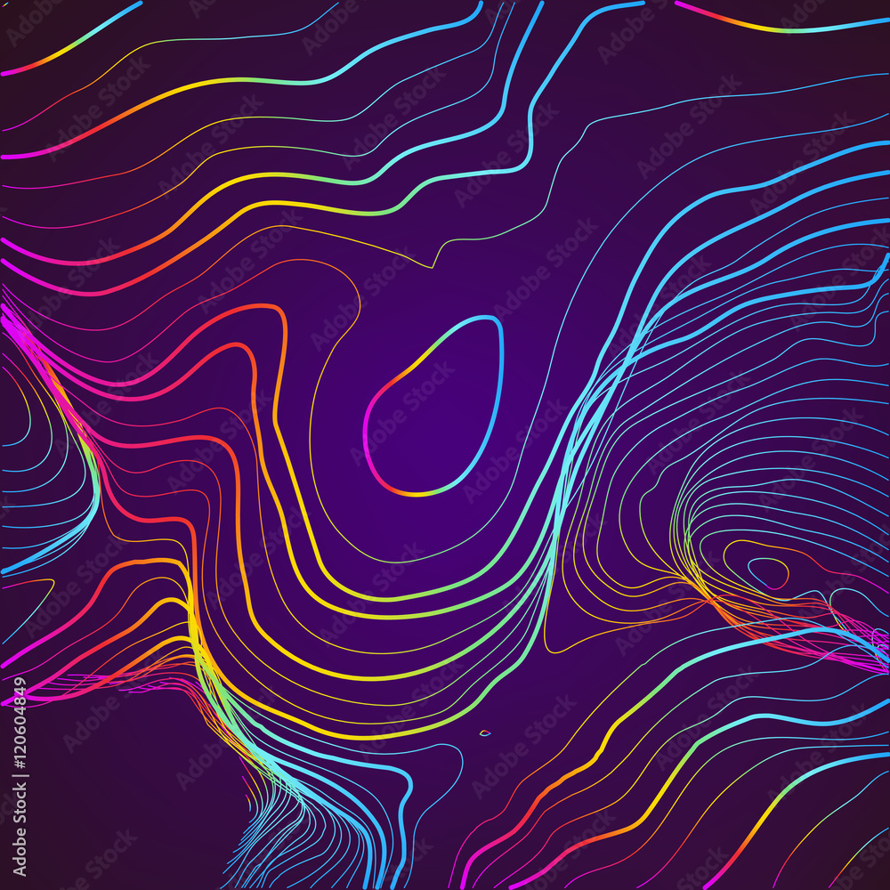 Canvas Prints abstract background with 3d pink and blue lines. eps10 vector illustration