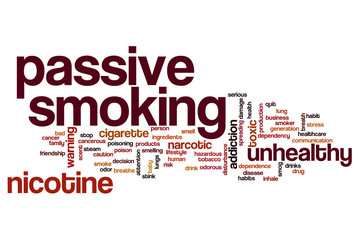 Fototapeta premium Passive smoking word cloud