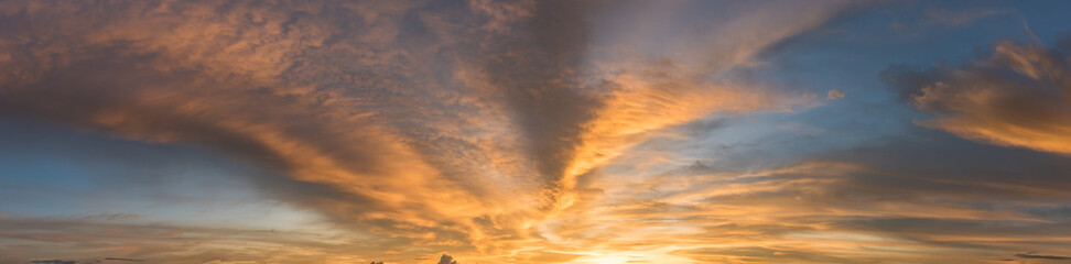Naklejka na ściany i meble panorama sunset sky