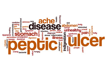 Peptic ulcer word cloud