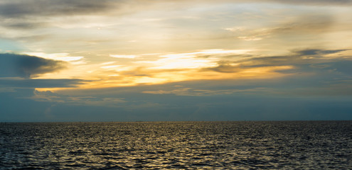 Sunset sky with high contrast.