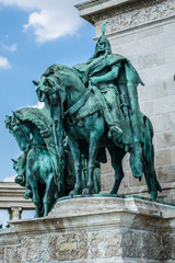 Obraz premium Millennium Monument At center of Heroes Square. Budapest Hungary