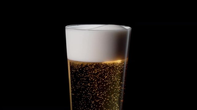 Beer foam in motion. Shot with high speed camera, phantom flex 4K.  Slow Motion. 