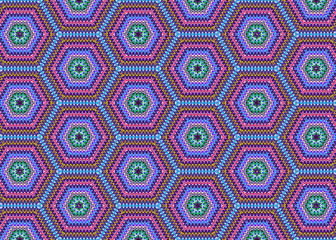 Abstract Hexagons Pattern Fabric Background