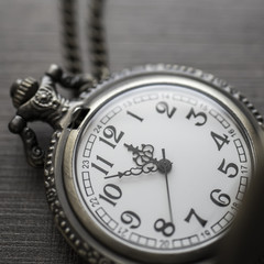 Old pocket watch  in close up