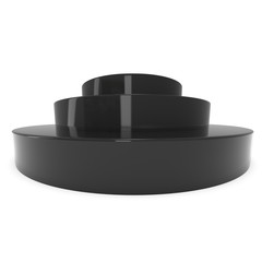 Round stage black podium