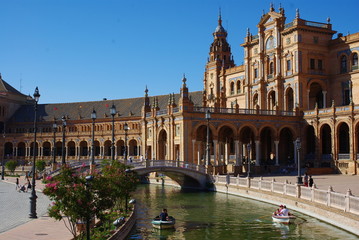 Naklejka premium Seville Spain Square (The Plaza de Espana)