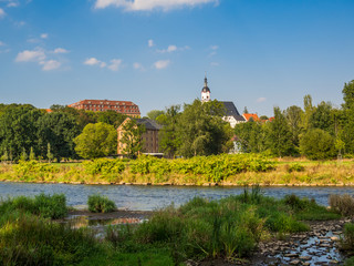 Blick auf das Kloster von Wechselburg