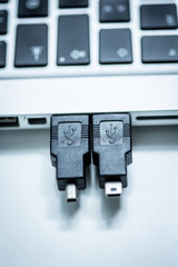 USB drives connected to computer