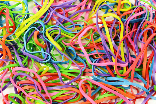 group of colored rubber bands © gangiskhan