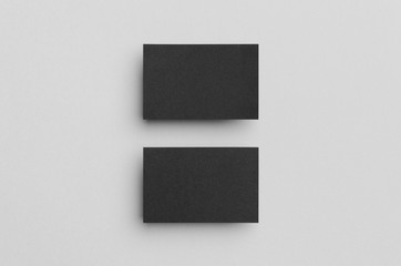Black Business Card Mock-Up (85x55mm)