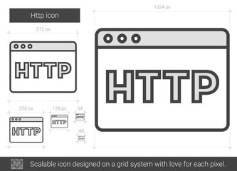 Http line icon.