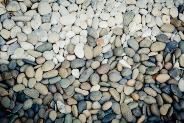white ,gray pebbles background