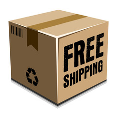 Free shipping - obrazy, fototapety, plakaty
