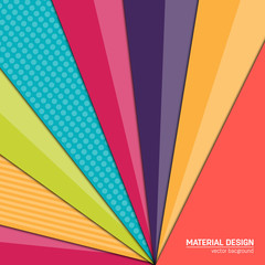 Fototapeta premium Vector material design background. Abstract creative concept layout template. For web and mobile app, paper art illustration design. style blank, poster, booklet. Motion wallpaper element. Flat ui.