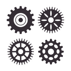 set gear wheel team work design isolated vector illustration eps 10