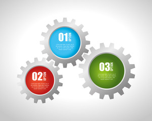 set gear wheel team work design isolated vector illustration eps 10