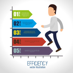 avatar efficiency chart design isolated vector illustration esp 10