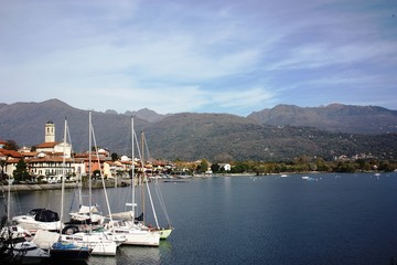 Fototapeta na wymiar Feriolo at Lake Maggiore, Piedmont Italy 